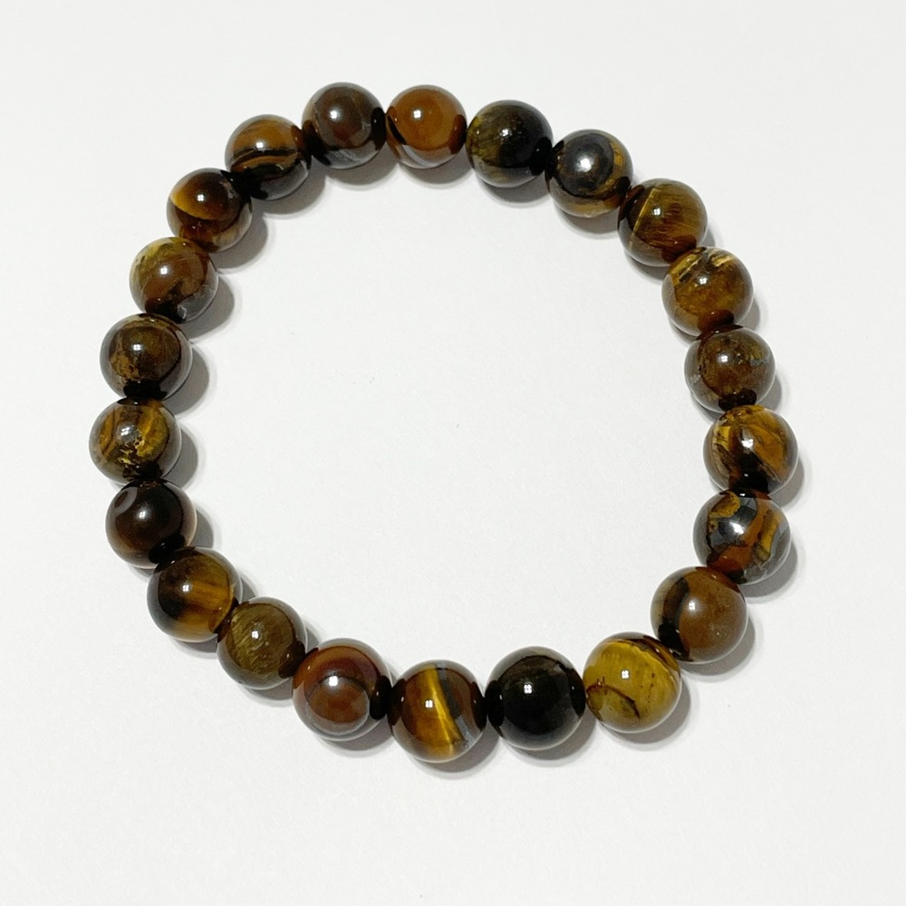 Natural Stone Tiger’s Eye Crystal Healing Bracelets 8mm